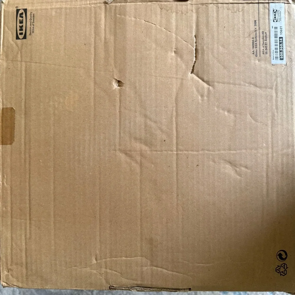 IKEA Dudero Floor Lamp White Paper Shade Modern Minimalist Lighting Open Box